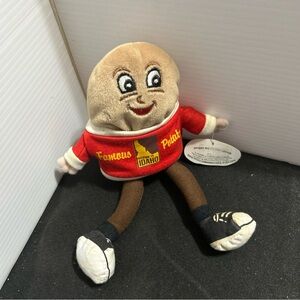 Famous Potato Plush Toy in Red Sweatshirt - Cream & Brown